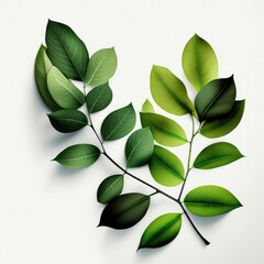 Naklejka premium Leaves background, generative ai