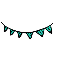 hanging garland flag party decoration