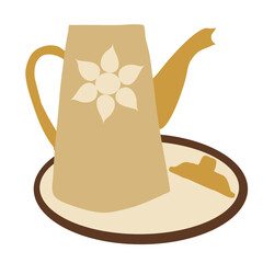 patterned classic teapot