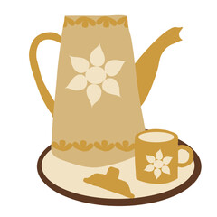 patterned classic teapot