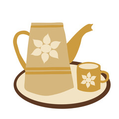 patterned classic teapot