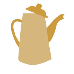 camping teapot illustration