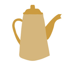 camping teapot illustration