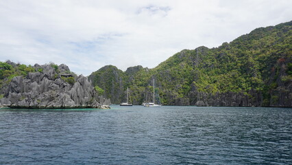 Fototapeta na wymiar Coron island sailing trip, Philippines