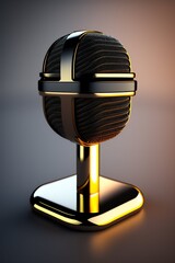microphone on a black background