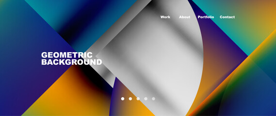 Geometric abstract background, line with fluid colors. Vector Illustration For Wallpaper, Banner, Background, Card, Book Illustration, landing page