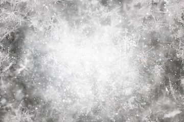 ice snow crystals background abstract white winter