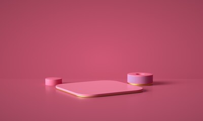 3D rendered geometric booth background