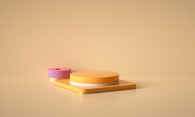 3D rendered geometric booth background