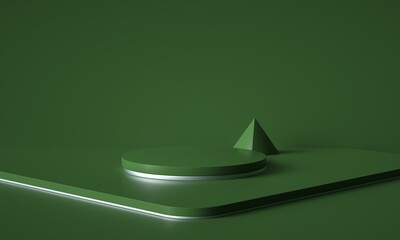 3D rendered geometric booth background