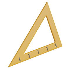 Triangle Ruler 3D Illustration