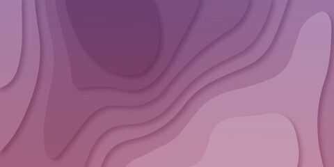 Luxury pink and purple papercut background. Abstract realistic papercut decoration textured with wavy gold lines and halftone layers. 3d topography relief. Carving art pink paper cut background.