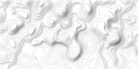 Fototapeta premium Topographic map. Geographic mountain relief. Abstract lines background. Contour maps. Vector illustration, Topo contour map on white background, Topographic contour lines vector map seamless pattern.