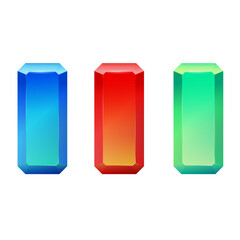 set of colorful diamond stone