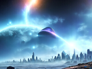 Alien planet Fantasy sci fi background series 130 of 155