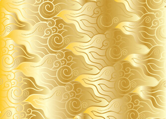 Batik motifs from Indonesian Javanese cloth with a gradient pattern with a very beautiful seamless line pattern. Vector EPS 10