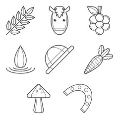 agriculture icon set