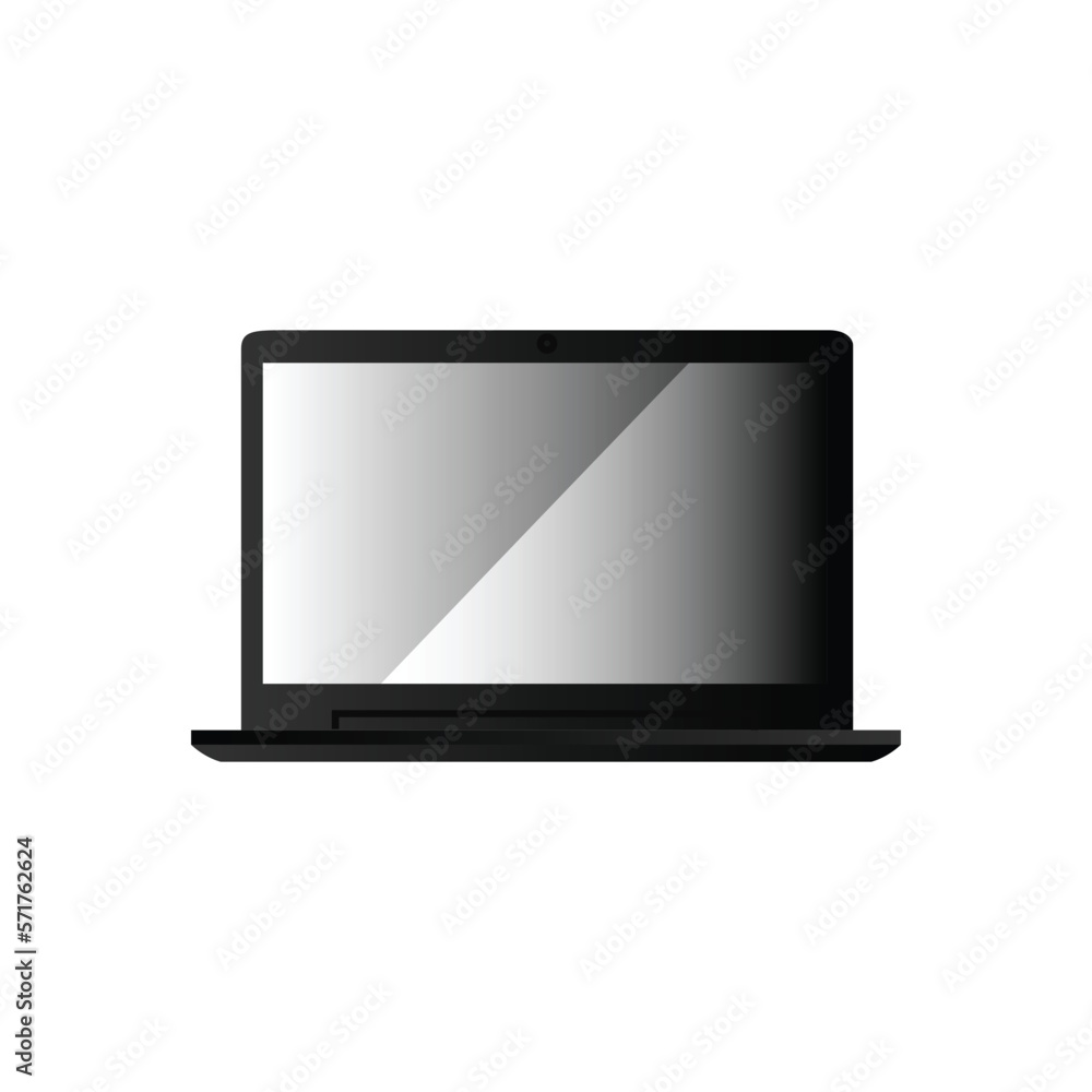 Poster gradient laptop screen display isolated