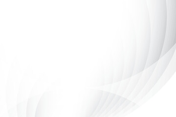 Abstract white and gray color, modern design stripes background with geometric round shape. Vector illustration.