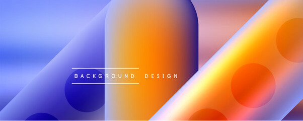Round shapes and lines with fluid gradients abstract background. Vector illustration for wallpaper, banner, background, leaflet, catalog, cover, flyer