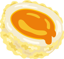 卵の天ぷらのイラスト