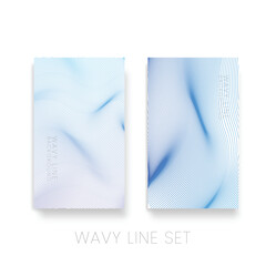 Blue Wavy line set