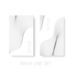Grey Wavy line set