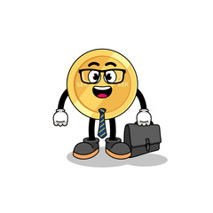 swedish krona mascot as a businessman