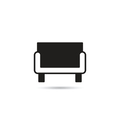 sofa icon on white background