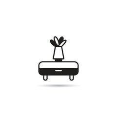 tree in plant pot icon on white background