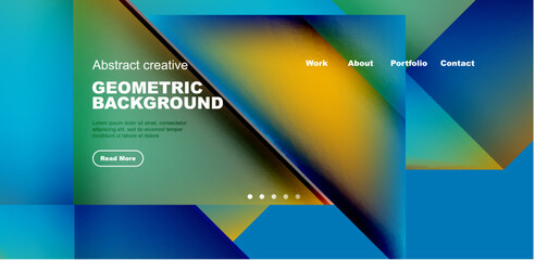 Dynamic triangle design with fluid gradient colors abstract background