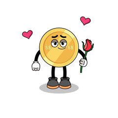 singapore dollar mascot falling in love