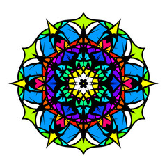 カラフルなマンダラ風背景