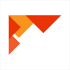 Red and Orange Flat Business Corner