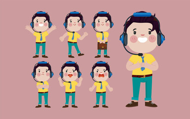 Call center and customer service character