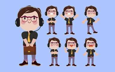 Call center and customer service character