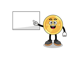 singapore dollar illustration doing a presentation