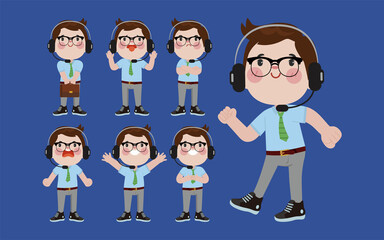 Call center and customer service character