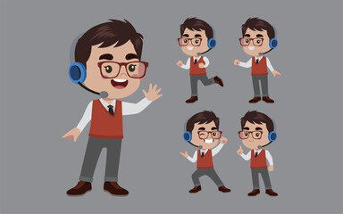 Call center and customer service character