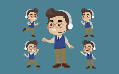 Call center and customer service character