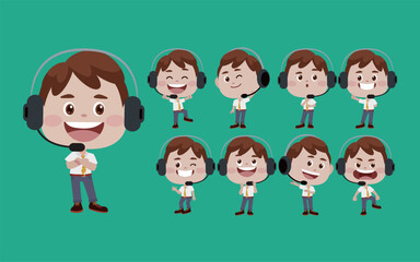 Call center and customer service character