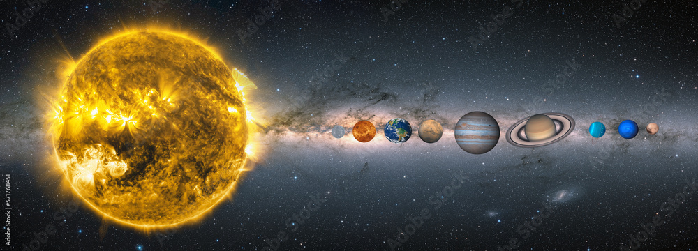 Aufkleber solar system 