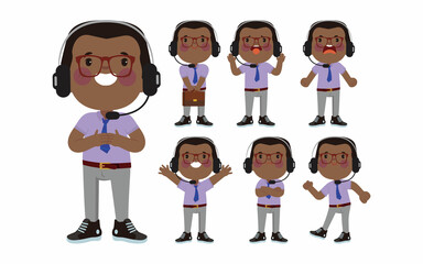 Call center and customer service character