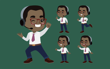 Call center and customer service character