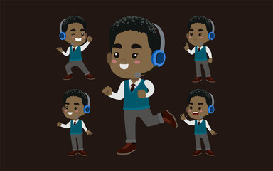 Call center and customer service character