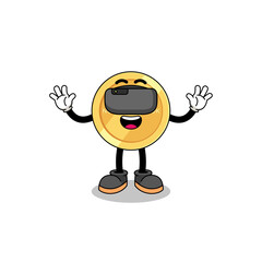 Illustration of norwegian krone with a vr headset