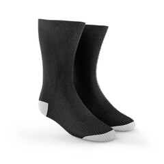 Black and white socks mockup transparent