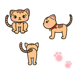 cat character set, 고양이 캐릭터 세트