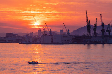 Fototapeta premium 夕焼けの海