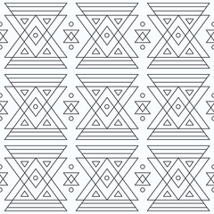 Monochrome marking triangles seamless pattern